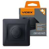 VIDEX Fali kapcsoló , dimmer , sülyesztett , 230V AC , 15-600 Watt , fekete , VIDEX , BINERA