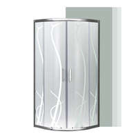 Leziter Spirit BAMBOO 80x80x180cm-es íves zuhanykabin, zuhanytálca nélkül
