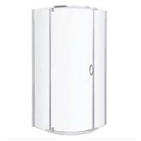 Kerra Splash íves zuhanykabin tálcával 79x79x206cm - króm profil, víztiszta üveg