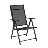 Leziter Lugo összecsukható fémvázas kerti szék fekete