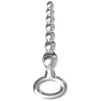 Pipedream Icicles No. 67 - gömbös üvegdildó fogógyűrűvel (áttetsző)