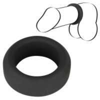 You2Toys Black Velvet - vastagfalú péniszgyűrű (2,6cm) - fekete