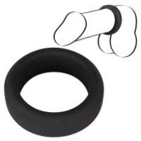 You2Toys Black Velvet - vastagfalú péniszgyűrű (3,2cm) - fekete