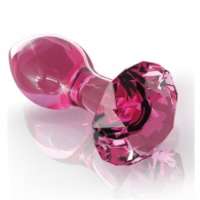 Pipedream Icicles - kúpos üveg anál dildó (pink)
