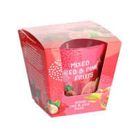 Bartek Bartek illatgyertya üvegpohárban Tropical Twist - Piros és rózsaszín gyümölcsök