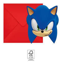 Sonic, a sündisznó Sonic a sündisznó Sega Party meghívó 6 db-os FSC