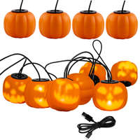 Lumiled Elemmel működő girland 8xLED dekoratív tök 4,45 m Halloween fények + USB C