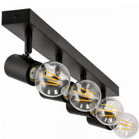 NNLED LED mennyezeti lámpa 4xE27 fali lámpa reflektor állítható sín fekete