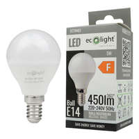 Ecolight LED gömbizzó P45 E14 5W 450lm 4000K semleges Ecolight