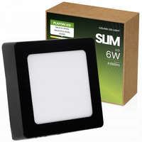 Ecolight Mennyezeti LED panel 6W 4000K 360lm 11cm Felületre szerelhető négyzet fekete