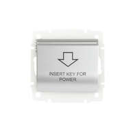 Kanlux Hotelkapcsoló, Normál állapotban nyitott, Késleltetett kapcsoló, 16A, Négyzet alakú, Ezüst, LOGI Kanlux