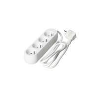 Kobi Linea Kobi 4 utas hosszabbító kábel földeléssel, 1,5 m-es fehér elosztóval