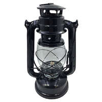 NNLED Kerozin lámpa, fekete, 24 cm, kanóccal