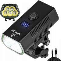 Libox Zseblámpa LED Kerékpár fényszóró USB-C tartó 6 mód 1020lm IP65 Funkció Powerbank VAYOX