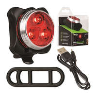 Vayox Kerékpár zseblámpa hátsó lámpa LED USB piros újratölthető elemmel 4 világítási mód VAYOX