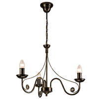 Lamkur DONATO 3xE14 mennyezeti lámpa, csillár, fekete, klasszikus, LM-3.29 Lamkur