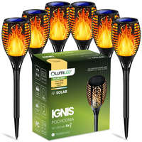 Lumiled LED-es napelemes kerti lámpa IGNIS hajtott zseblámpa lánghatás 50cm LUMILED
