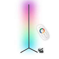 LVT Sarok padlón álló lámpa fekete 20W RGB színváltó távirányító