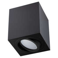 Basic Felületre szerelhető HALOGEN mozgatható GU10 négyzet alakú fekete rögzítő 84mm