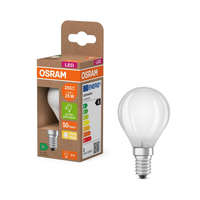 Osram LED izzó P45 gömb alakú E14 1.2W = 25W 255lm 2700K Meleg 330° 213lm/W ENERGY CLASSIC EFFICIENCY Osram