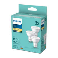 Philips 3PAK LED izzó GU10 4.7W = 50W 380lm 2700K Meleg 36° PHILIPS