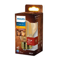 Philips E27 A60 LED izzó 3.1W = 25W 250lm 1800K meleg izzószál borostyán PHILIPS