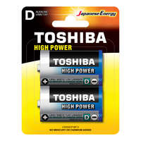 Toshiba TOSHIBA HIGH POWER LR20 1,5 V alkáli elemek 2 db-os buborékcsomagolás