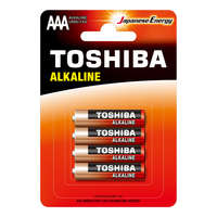 Toshiba TOSHIBA RED ALKALINE LR03 AAA 1,5 V alkáli elemek buborékcsomagolás 4 darab