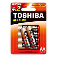 Toshiba TOSHIBA RED ALKALINE LR6 AA 1,5V alkáli elemek CSOMAG 6db