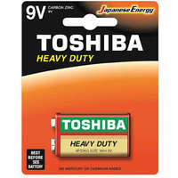 Toshiba TOSHIBA HEAVY DUTY cink-szén elem 6F22 9V buborékfólia 1 db.