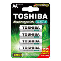 Toshiba Újratölthető akkumulátorok TOSHIBA HASZNÁLATRA KÉSZ AA 1,2V 1000MAH buborékfólia 4 db