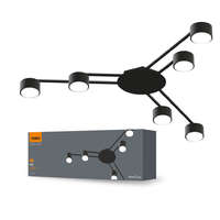 Videx Mennyezeti lámpa csillár 6x GX53 LED Fekete Modern Videx