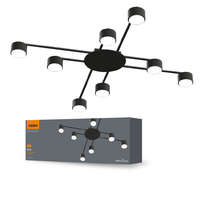 Videx Mennyezeti lámpa csillár lámpatest 8x GX53 LED Fekete Modern Videx