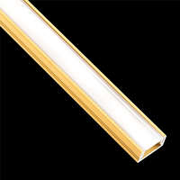 Lumiled MINI felületre szerelhető alumínium profil LED szalagokhoz, felületre szerelhető, 1m, Gold + Opal ernyő
