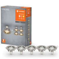 Ledvance 5PAK LED halogén lámpatest 2700K 230lm süllyesztett kerek GU10 LEDVANCE