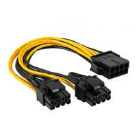 Akyga Akyga AK-CA-81 PCI-E (f) / 2x PCI-E 6+2-pin (m) Adapter, 15cm