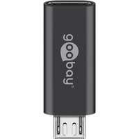 4miners Goobay Micro USB (apa) - USB Type-C (anya) OTG Adapter, Szürke