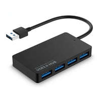 Hubpro HubPro - 4 portos USB 3.0 USB HUB, 5Gbps nagy sebességű adatátvitel, 15cm rövid kábel, Windows, Mac kompatibilis