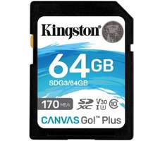 Kingston Kingston Canvas Go Plus SDXC 64GB Memóriakártya UHS-I U3 V30