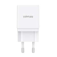 Vipfan Vipfan E02 fali töltő, 2x USB, 2.1A, Fehér
