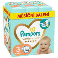 Pampers Pampers Premium Care pelenkák méret. 3 (200 db pelenka) 6-10 kg-os havi csomag