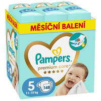 Pampers Pampers Premium Care pelenkák méret. 5 (148 db pelenka) 11-16 kg-os havi csomag