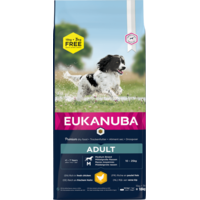 Eukanuba Eukanuba Adult Medium Breed 15+3kg, INGYENES