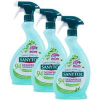 SANYTOL SANYTOL 94% növényi eredetű univerzális fertőtlenítő tisztítószer, spray 3 x 500 ml
