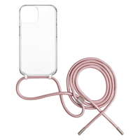 FIXED FIXED Pure Neck rózsaszín nyakpántos védőtok Apple iPhone 15 Plus számára (FIXPUN-1201-PI)