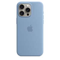 Apple Apple iPhone 15 Pro Max szilikon tok MagSafe-talppal - téli kék