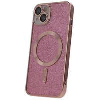 Forever Forever Szilikon TPU védőtok Mag Glitter Chrome iPhone 15 plus számára (TPUAPIP15PLMGCTFOPI), rózsaszín
