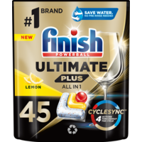 Finish Finish Ultimate Plus All in 1 mosogatógép kapszula Lemon, 45 db