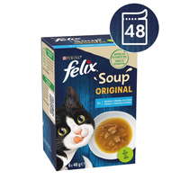 Felix Felix Soup Finom leves választék tőkehal, tonhal és lepényhal halakból 8x (6x48 g)