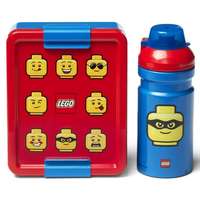 LEGO LEGO Iconic Classic tízórai szett üveg és tároló - piros/kék